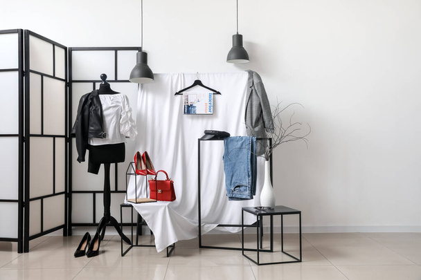 Creative interior of modern wardrobe room - Foto, immagini