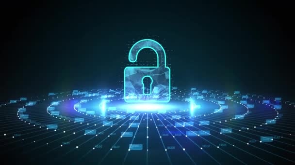 Cyber Security Tietosuoja Business Technology Privacy käsite.  - Materiaali, video