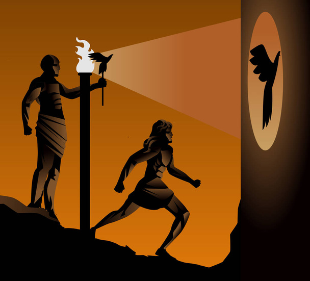 plato philosophy allegory of the cave - Vector, Image