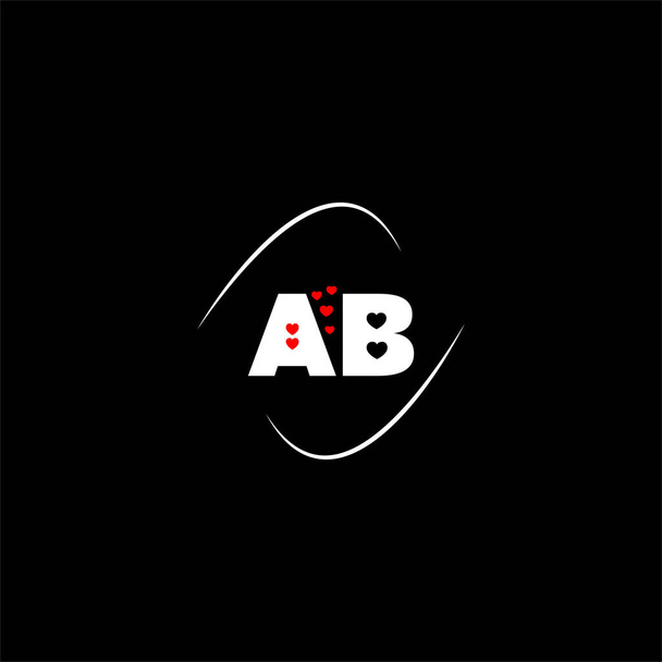 B-kirjain logo luova suunnittelu musta väri background.ab monogrammi - Vektori, kuva