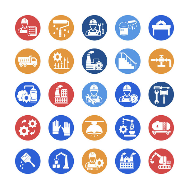 Industrial and Construction Isolated Vector icons set every single icon can be easily modified or edit - Vector, Image