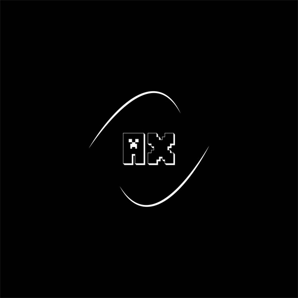 X kirjain logo luova muotoilu musta väri tausta, ax monogrammi - Vektori, kuva