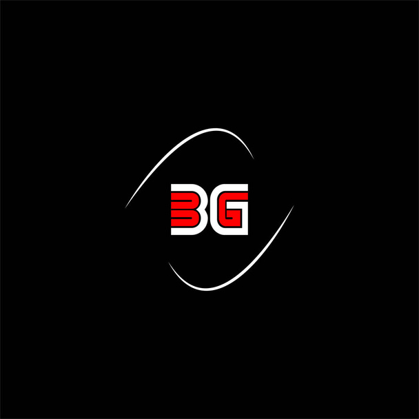B G Brief Logo kreatives Design auf schwarzem Hintergrund, bg Monogramm - Vektor, Bild