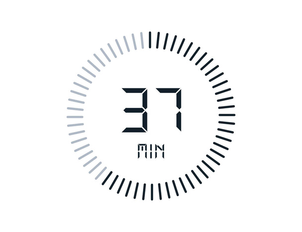 37 minutos temporizadores Relojes, Temporizador 37 min icono - Vector, imagen