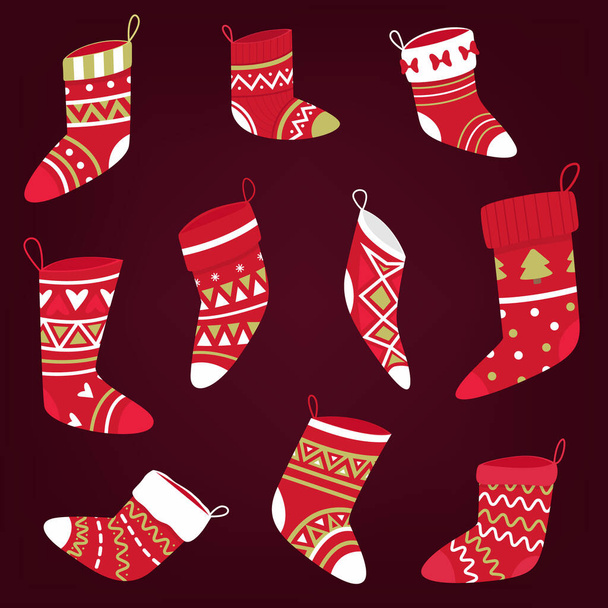 Set di calze a maglia - Vettoriali, immagini
