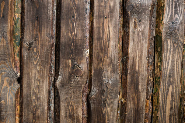 wooden brown pine boards background texture - Foto, afbeelding