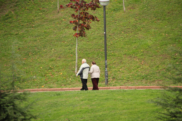 Ageing people in the street - Zdjęcie, obraz