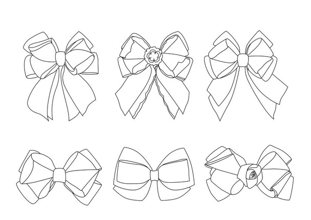 bow line design black and white on white background illustration vector  - Photo, Image