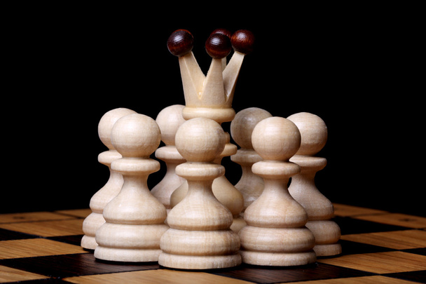 Queen and pawns - Photo, Image