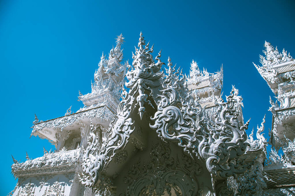 Wat Rong Khun, the White Temple in Chiang Rai, Chiang Mai province, Thailand - Фото, изображение