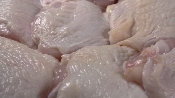 Raw chicken meat close up. Meat ingredient for cooking. - Footage, Video