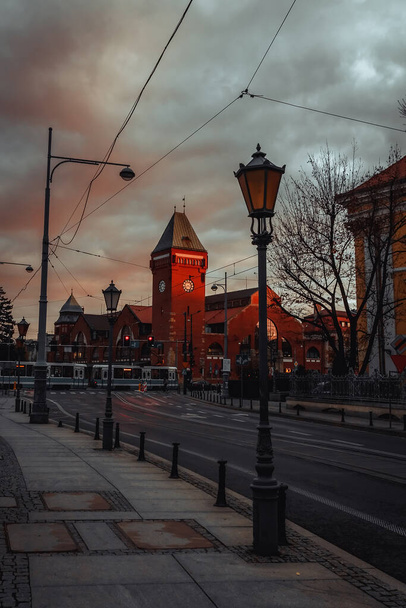 building, towers, city, wroclaw, poland, europe, street, sky, sunset, evening, city, travel, tourism, tourist - Фото, зображення
