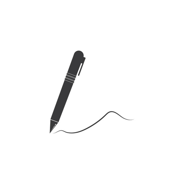 Vektor kuličkového pera. Moderní ploché kuličkové pero ikona ze sbírky vzdělání izolované na bílém pozadí - Vektor, obrázek