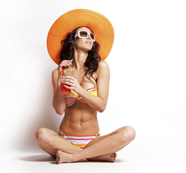 summer beach woman - Foto, afbeelding