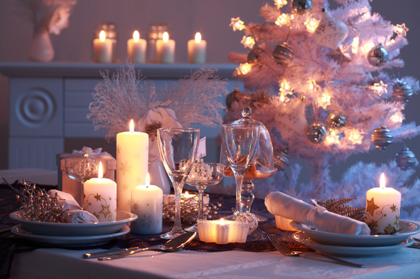 Place setting for Christmas - Photo, Image