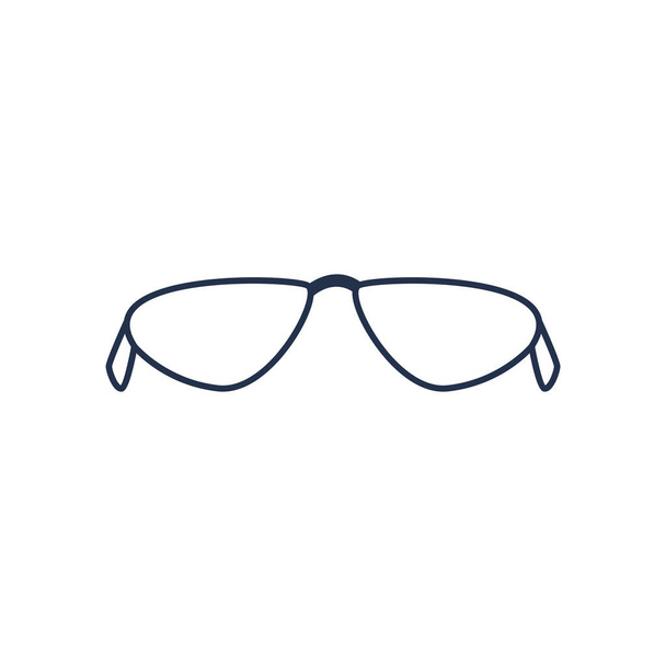 óculos estilo linha de visão, ícone isolado - Vetor, Imagem
