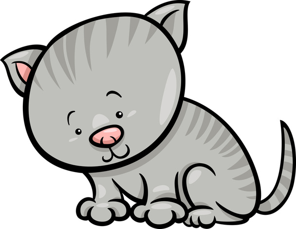cute kitten cartoon illustration - Vector, Imagen
