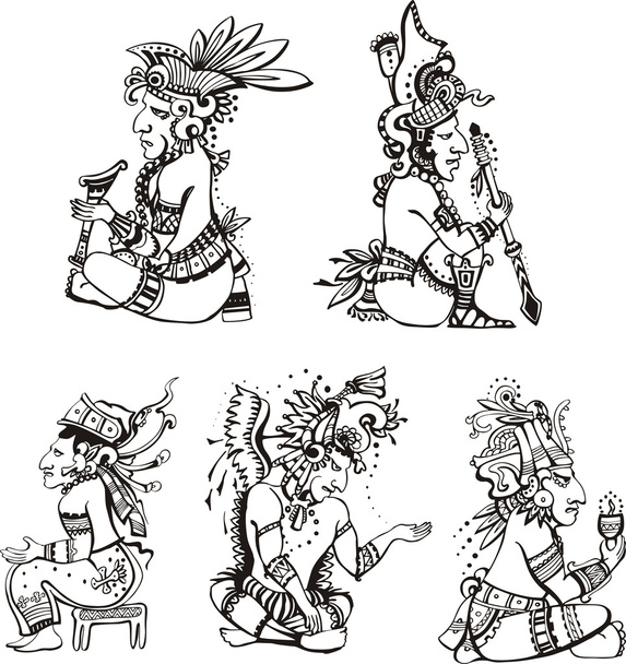 Maya characters - Vector, Image