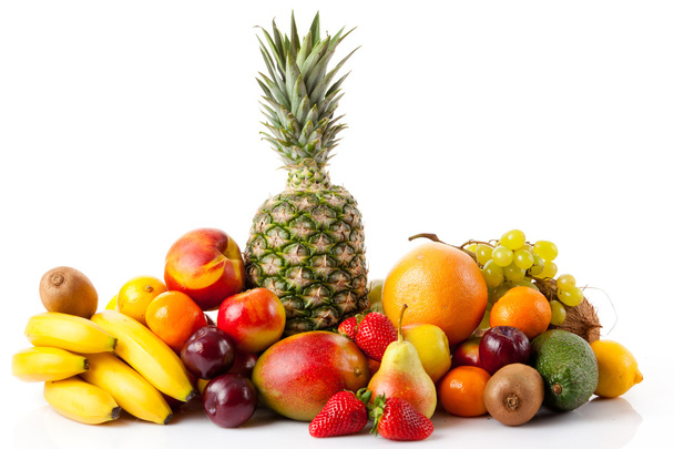 Exotic fruits isolated on white  - Zdjęcie, obraz