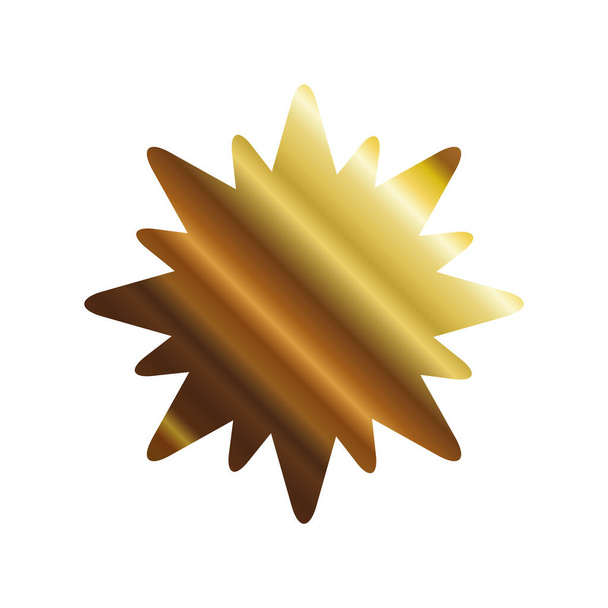 hvězda pečeť razítko zlatý styl ikona vektor design - Vektor, obrázek
