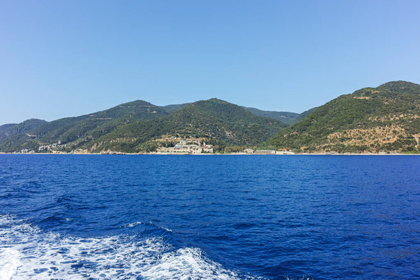 Paesaggio del Monte Athos nello Stato Monastico Autonomo della Montagna Santa, Calcidica, Grecia - Foto, immagini