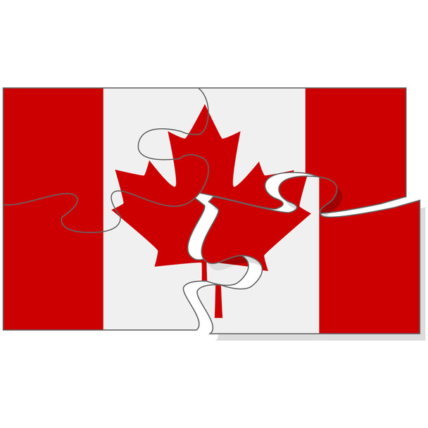 Canadian puzzle - Вектор, зображення