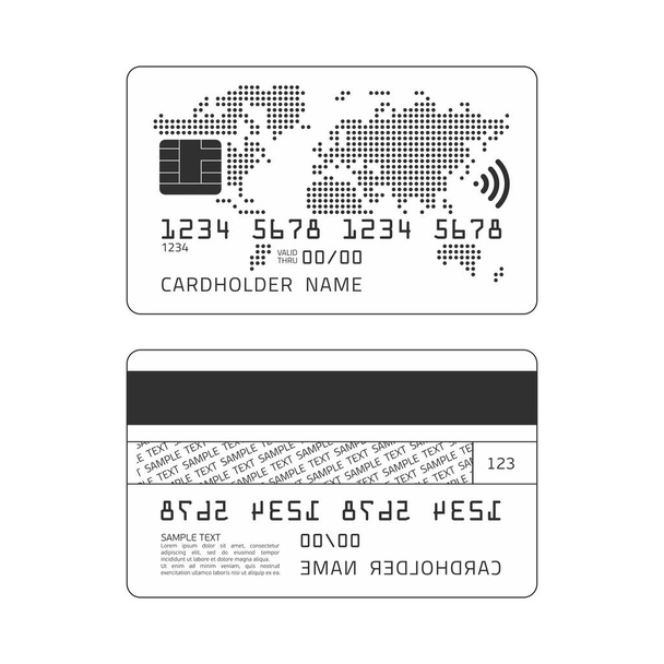 Silhouette de carte de crédit. - Vecteur, image