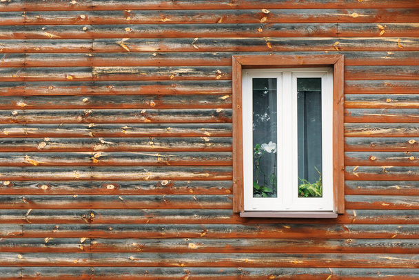 wooden window frame background view - Photo, Image