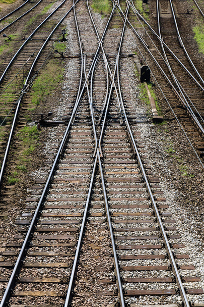 railway tracks in the city - Photo, Image
