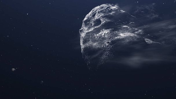 3d renderöinti-Giant asteroidi meteorikivi avaruudessa - Valokuva, kuva