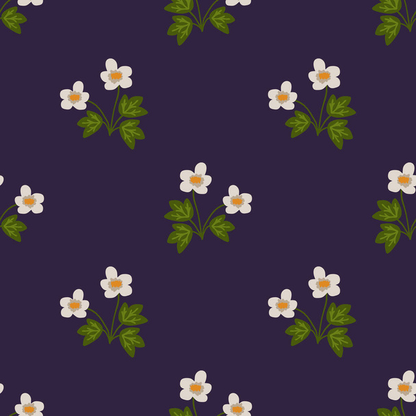 Seamless pattern with white flowers - Vector, Image