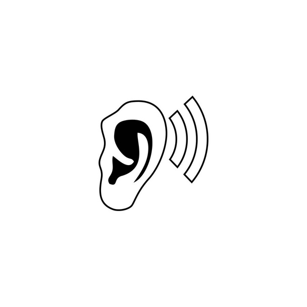 Звуковая икона уха. Графические элементы для Вашего дизайна - Вектор,изображение