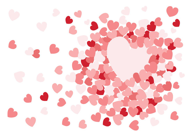 cuore rosa disegno su sfondo bianco illustrazione vettoriale - Foto, immagini