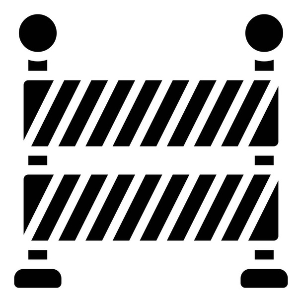 Ícone de barreira de tráfego, ilustração vetorial relacionada ao protesto - Vetor, Imagem