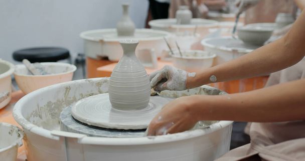 Pot clay art skill decoration workshop - Photo, Image