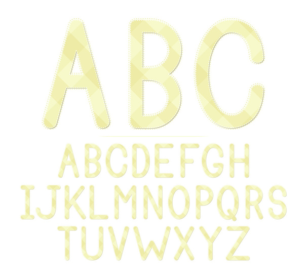 gele geruite lettertype - Vector, afbeelding