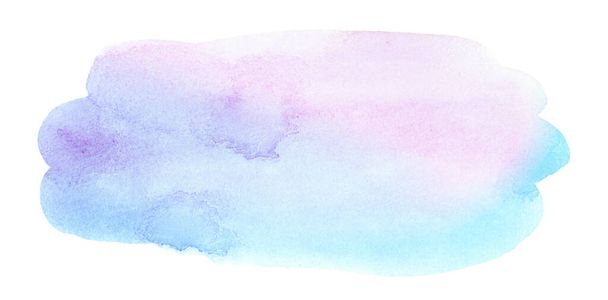 Pastel watercolor stains with natural stains on a paper backing. Isolated frame for design. - Foto, afbeelding