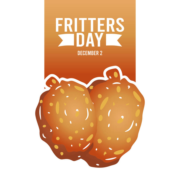 διανυσματικά γραφικά της ημέρας fritters καλό για τους εορτασμούς ημέρας fritters. επίπεδο σχέδιο. flyer design.επίπεδη απεικόνιση. - Διάνυσμα, εικόνα