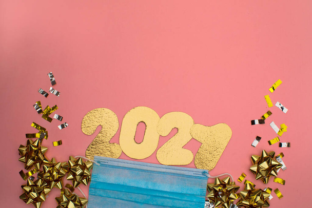 αριθμοί χρυσού 2021 ροζ - Φωτογραφία, εικόνα