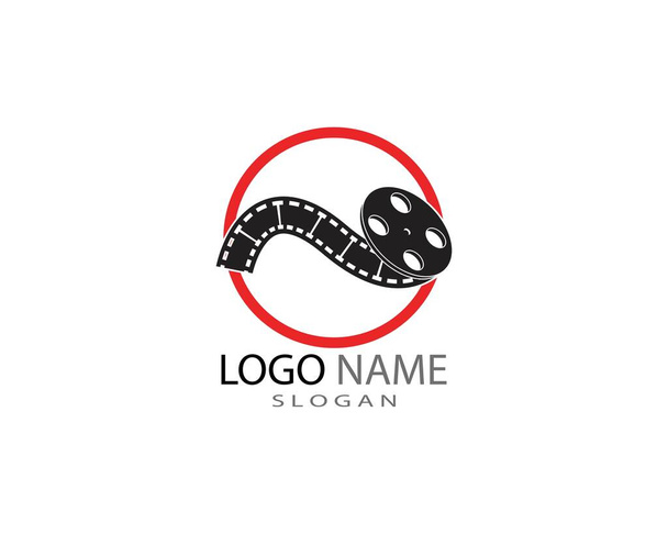 Film strip logo template - Vector, Image