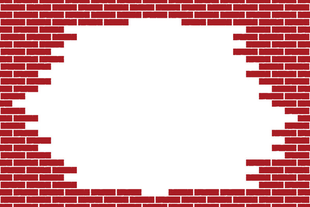 Pattern, background, template and blank for inscription, lettering. Bricks, old new destroyed brick wall for design, decoration, background for construction and building, interior. Vector - Vector, Image