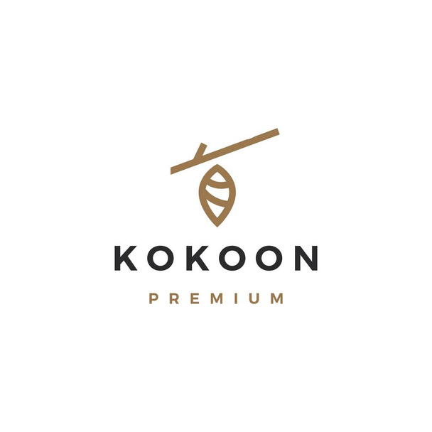 kokoon logo vector icono ilustración - Vector, Imagen