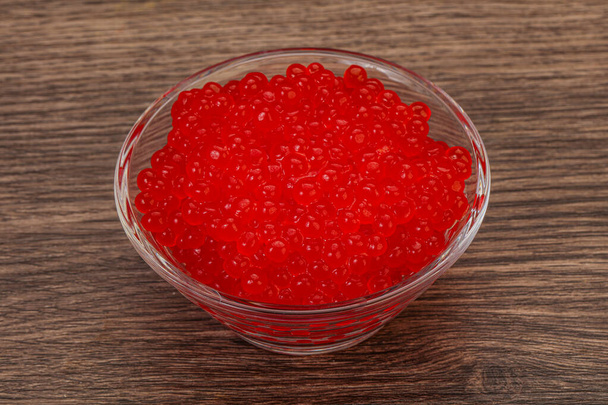 Luxuoso caviar de salmão vermelho na tigela - Foto, Imagem