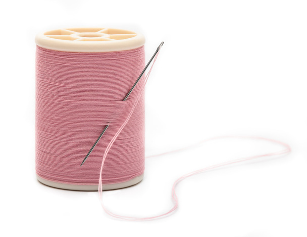 thread with needle isolated on white - Photo, Image
