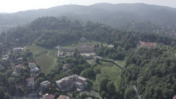 Turin, Italy. Villa della Regina with park. 4K - Footage, Video