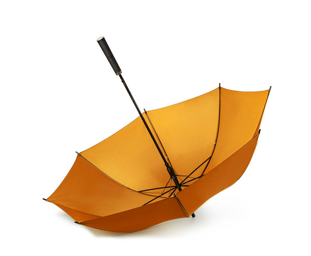 orange umbrella isolated on white background - Photo, Image