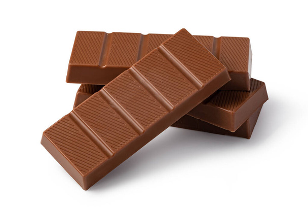 barra de chocolate isolado no fundo branco - Foto, Imagem
