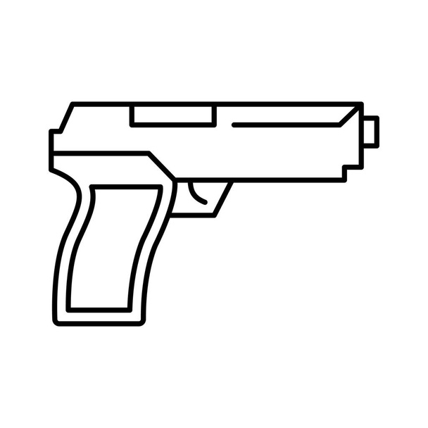 Εικονίδιο διάνυσμα Gun Line που μπορεί εύκολα να τροποποιήσει ή να επεξεργαστεί - Διάνυσμα, εικόνα