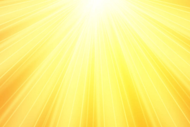  Teplé slunce na žlutém pozadí. Leto.bliki sluneční paprsky - Vektor, obrázek
