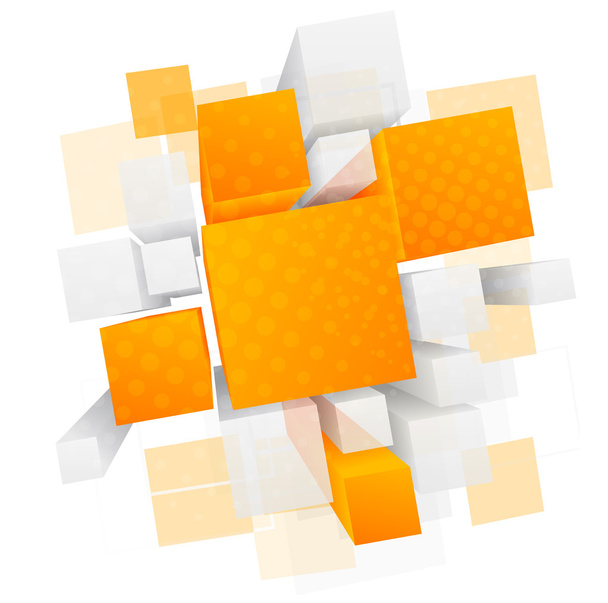 fondo abstracto con cubos 3d - Vector, Imagen